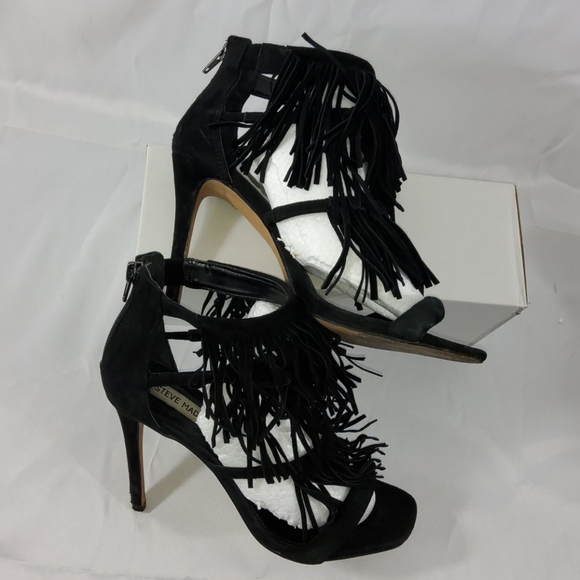 Steve Madden 🖤 "Fringly" Heel_ Black Size. 8 - Picture 4 of 8